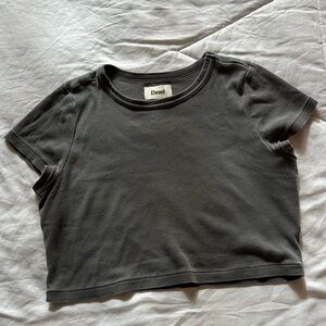 ELWOOD CLOTHING BABYDOLL TEE VINTAGE GREY Size MEDIUM